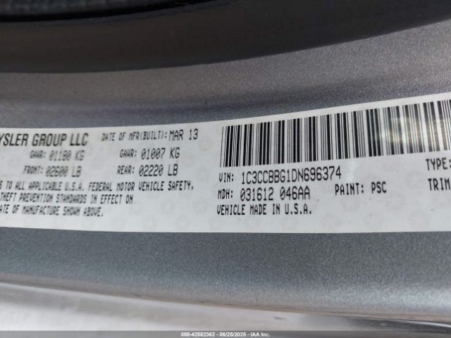 2013 CHRYSLER 200 1C3CCBBG1DN696374 Photo 8