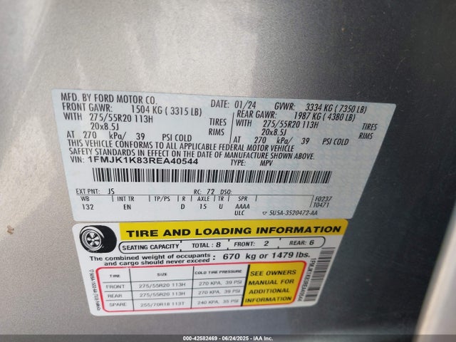 1FMJK1K83REA40544 Ford gtdi-standard