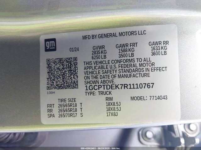 1GCPTDEK7R1110767 Chevrolet Colorado 4wd Z71