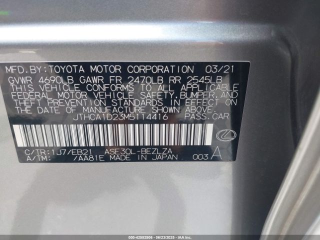 2021 LEXUS IS 300 JTHCA1D23M5114416 Photo 8