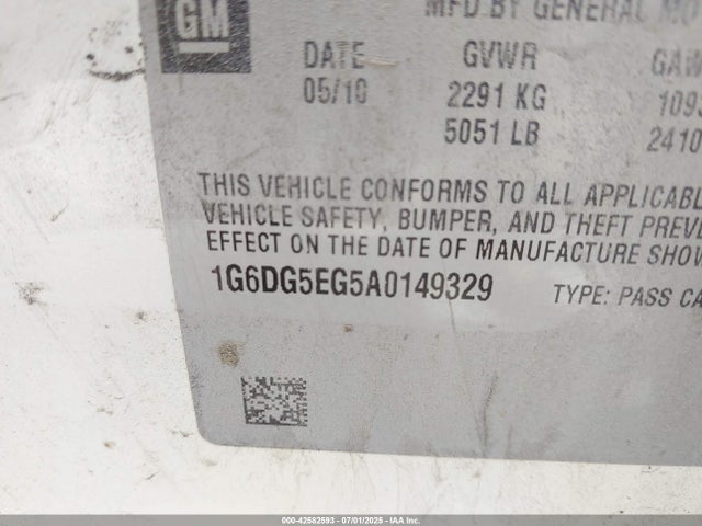 2010 CADILLAC CTS 1G6DG5EG5A0149329 Photo 8