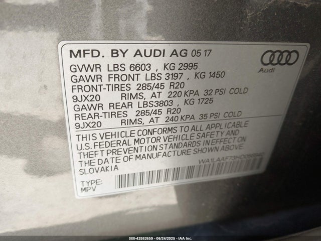 2017 AUDI Q7 WA1LAAF73HD056940 Photo 8