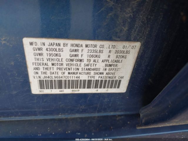 2007 ACURA TSX JH4CL96847C011144 Photo 8