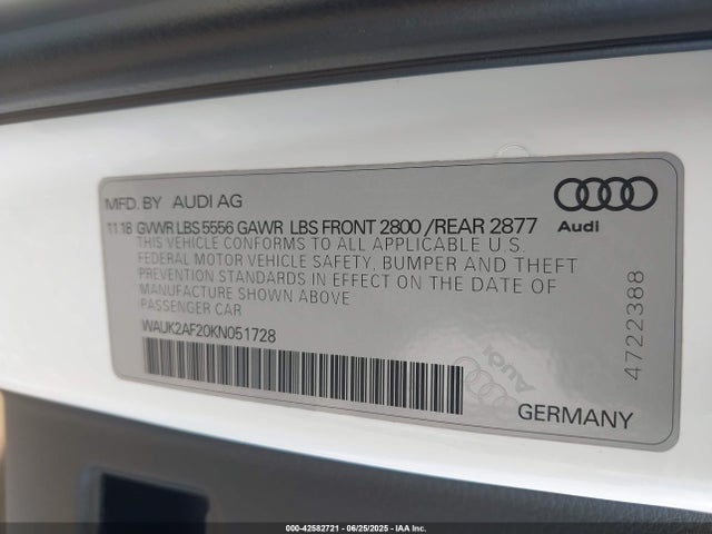 2019 AUDI A6 WAUK2AF20KN051728 Photo 8