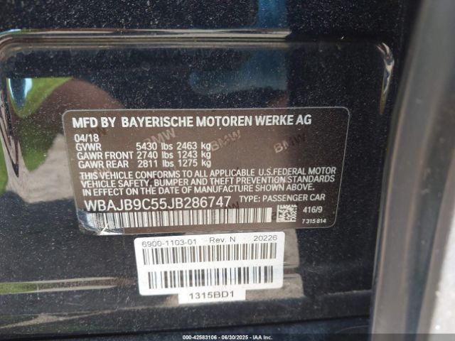 2018 BMW M550I WBAJB9C55JB286747 Photo 8