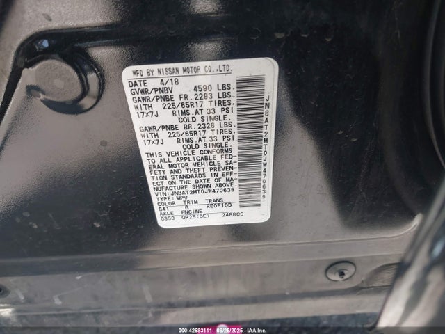 JN8AT2MT0JW470639 Nissan 2018