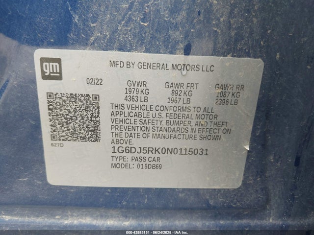 2022 CADILLAC CT4 1G6DJ5RK0N0115031 Photo 8
