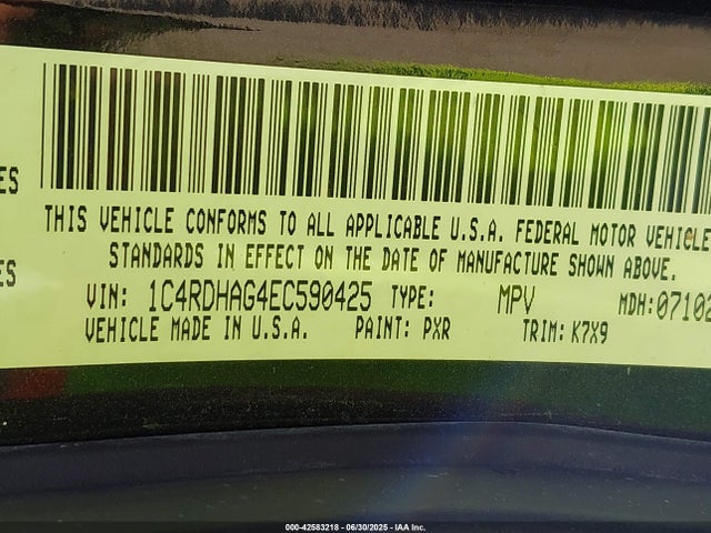Dodge 2014 2014 1C4RDHAG4EC590425 Image 9