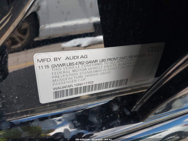 2016 AUDI A4 WAUAFAFL1GN017703 Photo 8