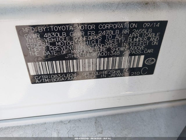 Продаж на аукціоні авто 2015 Lexus Gs 350, vin: JTHBE1BL9FA001348, номер лоту: 42583249