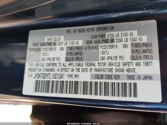 2020 MAZDA CX-5 JM3KFBDM7L1801241 Photo 8