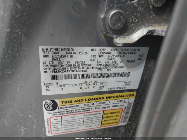 1FMJK2AT7NEA30105 Ford gtdi