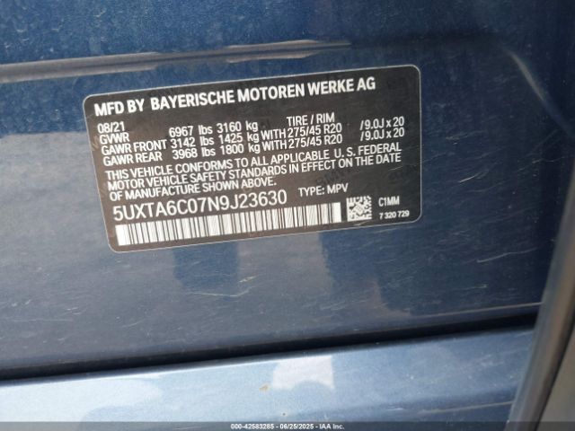 2022 BMW X5 PHEV 5UXTA6C07N9J23630 Photo 8