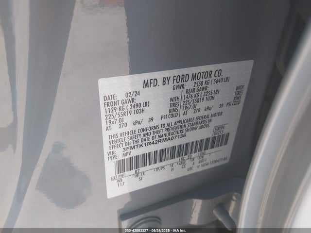 Ford 2024 2024 3FMTK1R42RMA07136 Image 9