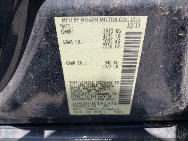 1N4AL3AP7EC192571 Nissan Altima