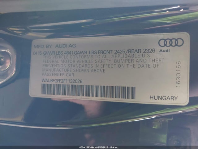 2015 AUDI S3 WAUBFGFF2F1132026 Photo 8