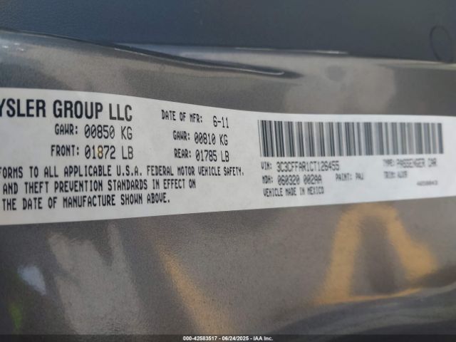 2012 FIAT 500 3C3CFFAR1CT126455 Photo 8