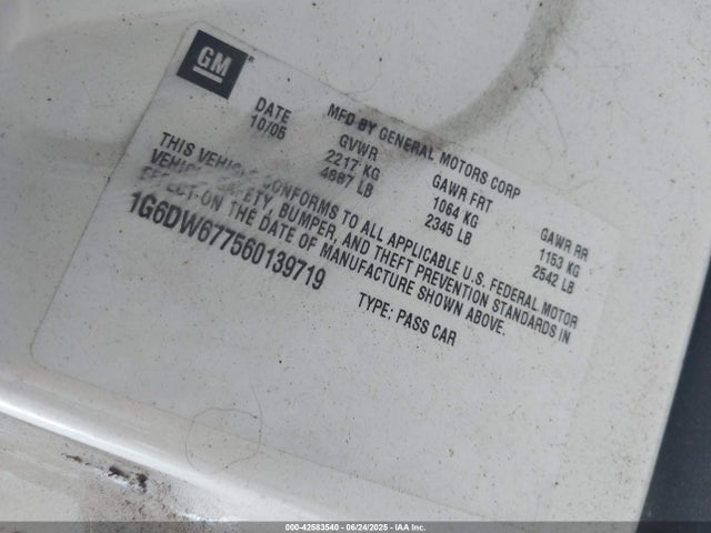 2006 CADILLAC STS 1G6DW677560139719 Photo 8