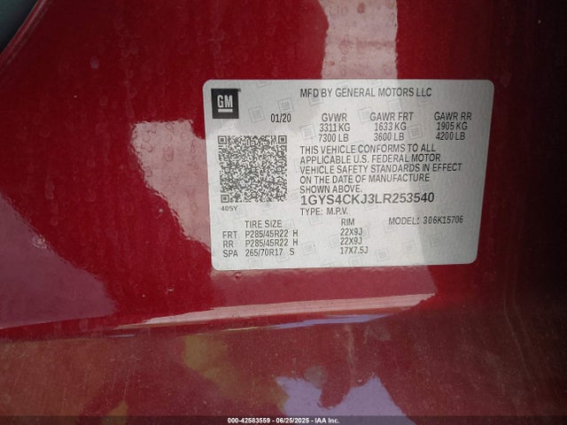 2020 CADILLAC ESCALADE 1GYS4CKJ3LR253540 Photo 8