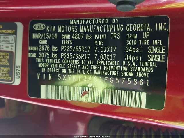 5XYKT3A61FG575361 KIA dohc t-gdi theta-ii