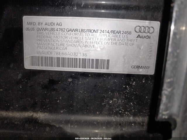 2006 AUDI A4 WAUDF78E66A032136 Photo 8