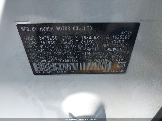 JHMGK5H77GX001444 Honda l15b1