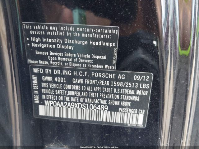 2013 PORSCHE 911 WP0AA2A9XDS106489 Photo 8