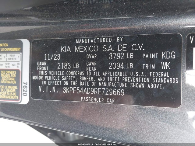 KIA mpi nu 2024 3KPF54AD9RE729669 Image 9