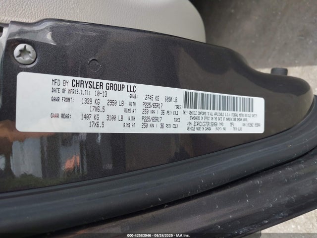 Chrysler 2014 2014 2C4RC1CG7ER192060 Image 9