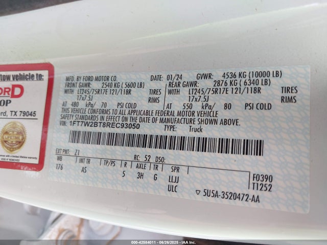 Ford 2024 2024 1FT7W2BT8REC93050 Image 9