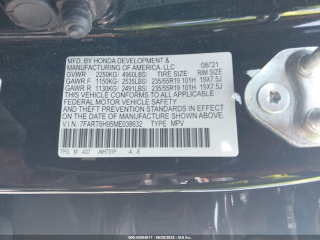 Honda lfb2 2021 7FART6H95ME038632 Image 9