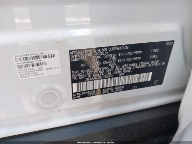 2024 TOYOTA VENZA JTEAAAAH3RJ155432 Photo 8