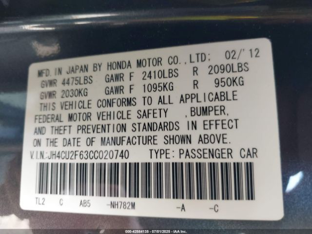 2012 ACURA TSX JH4CU2F63CC020740 Photo 8