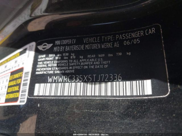 2005 MINI COOPER WMWRC335X5TJ72336 Photo 8