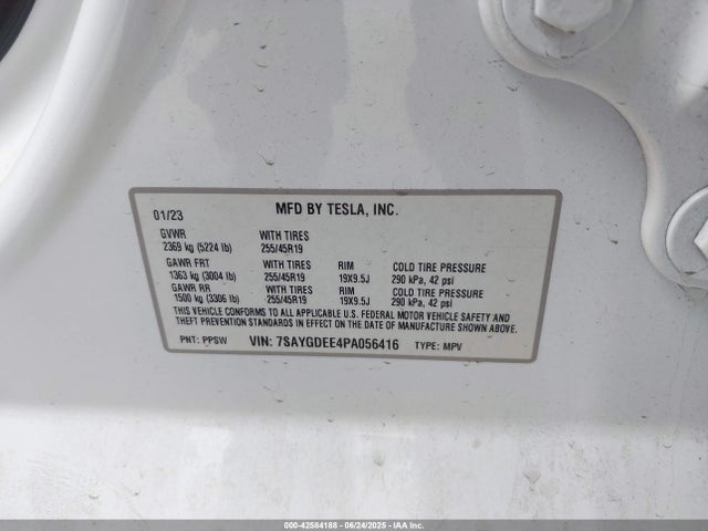 7SAYGDEE4PA056416 Tesla 2023