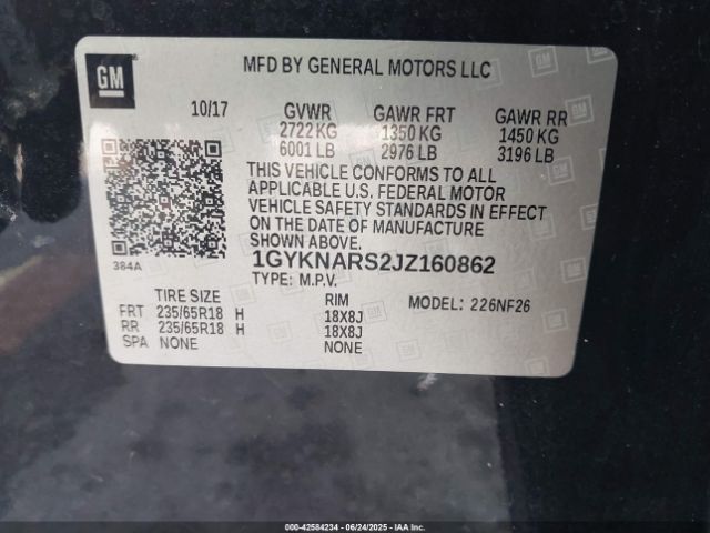 2018 CADILLAC XT5 1GYKNARS2JZ160862 Photo 8