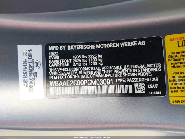 WBAAE2C00PCM03091 BMW 2023