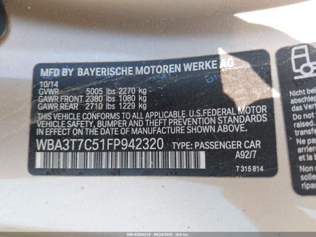 WBA3T7C51FP942320 BMW 435i