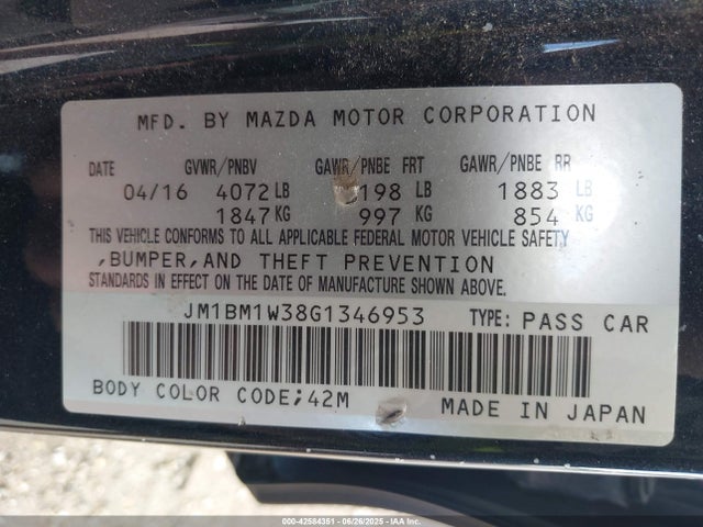 JM1BM1W38G1346953 Mazda py