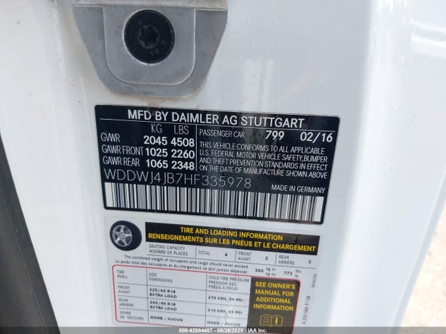 WDDWJ4JB7HF335978 Mercedes-Benz m274