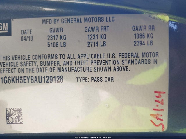 2010 CADILLAC DTS 1G6KH5EY8AU129128 Photo 8