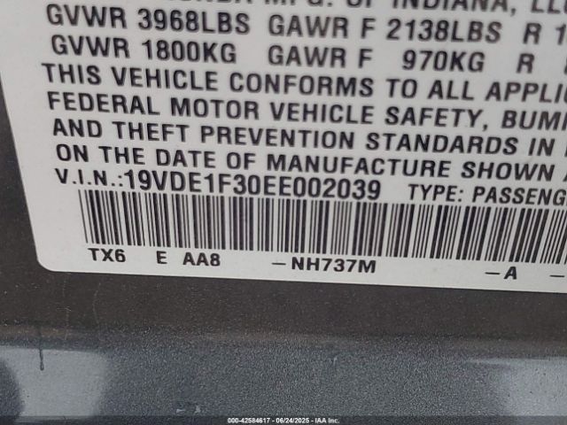 2014 ACURA ILX 19VDE1F30EE002039 Photo 8