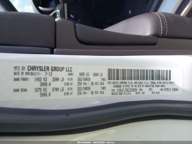 2014 JEEP GRAND CHEROKEE 1C4RJFJT6EC239350 Photo 8