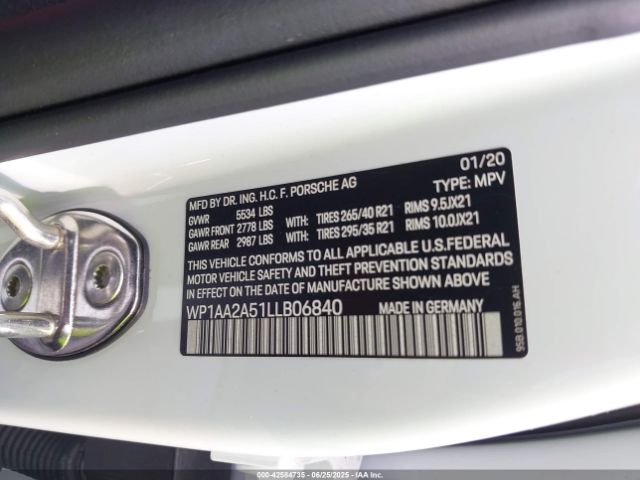 2020 PORSCHE MACAN WP1AA2A51LLB06840 Photo 8