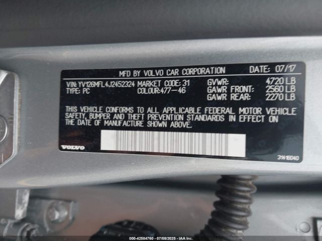 2018 VOLVO S60 YV126MFL4J2452324 Photo 8