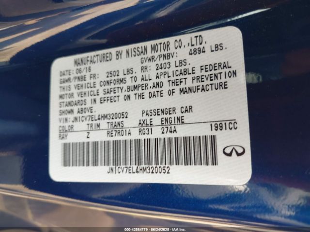 2017 INFINITI Q60 JN1CV7EL4HM320052 Photo 8