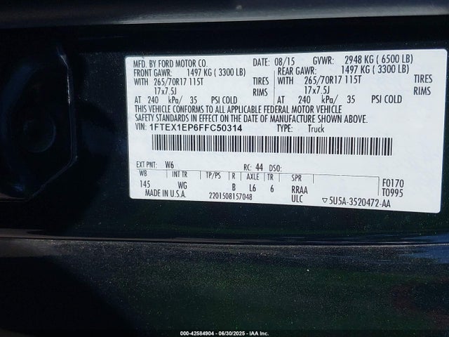 Ford 2015 2015 1FTEX1EP6FFC50314 Image 9