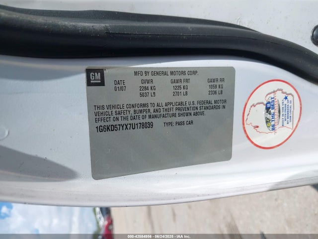 2007 CADILLAC DTS 1G6KD57YX7U178039 Photo 8