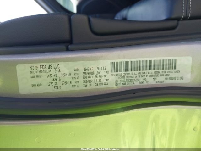 2016 JEEP GRAND CHEROKEE 1C4RJFBG2GC351101 Photo 8