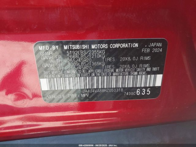 JA4J4VA88RZ050318 Mitsubishi 2024